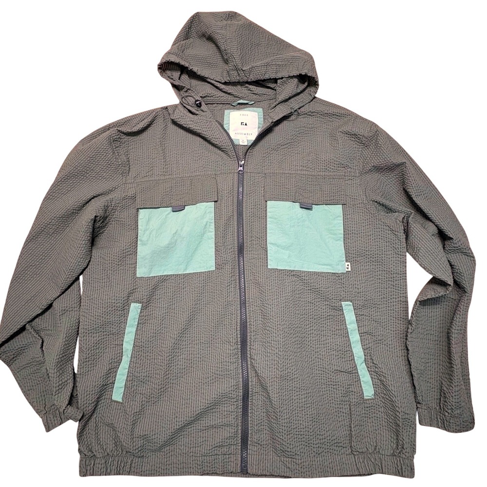 Free Assembly Jacket Army Green Mint Womens XL Windbreaker